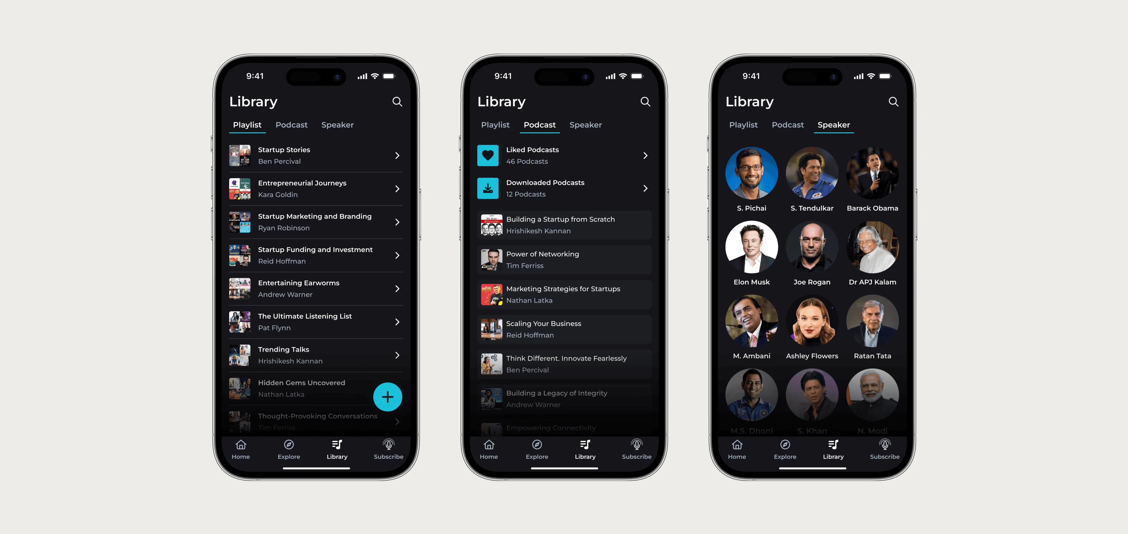 Library screen